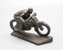 Статуэтка «Мотоциклист», силумин, СССР, 1960-70 гг.
