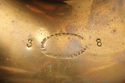 Старинный угольный самовар «Чаша с гранями» с трубой, объем 2 литра, фабрика наследников Ломова в Туле, 19 в.
