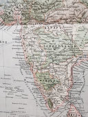 Старинная карта «Индия», Большая энциклопедия, масштаб 1:12 000 000, Санкт-Петербург, 1900-е