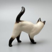 Статуэтка «Кошка сиамская», скульптор Ризнич И. И., анималистика ЛФЗ