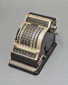 Редкий антикварный миниатюрный арифмометр, счетная машина «Resulta-BS 7», Германия, 1958-62 гг.