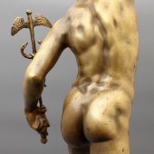  Антикварная бронзовая скульптура «Гермес — Бог торговли», Европа, 19 век