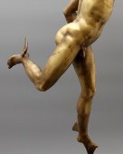  Антикварная бронзовая скульптура «Гермес — Бог торговли», Европа, 19 век