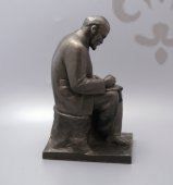 Скульптура «Ленин за работой в Разливе летом 1917 г.», силумин, CCCР, 1960-е гг.