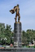 Миниатюра памятника героям-стратонавтам в г. Саранске, омедненная сталь, СССР, 1960-е