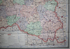 Советская карта «Орловская область», 1956 г.