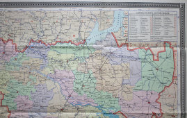 Старинная карта СССР «Ростовская область», 1956 г.