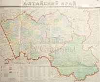 Винтажная карта «Алтайский край»​, СССР, 1955 г.