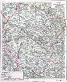 Старинная карта Ярославской губернии, бумага, багет, Российская империя, н. 20 в.