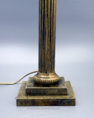 Лампа настольная с зеленым абажуром «Римская колонна», Европа, 1 п. 20 в.