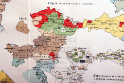 Старинная карта «Австрийский рейхсрат в 1897 г.», карт. зав. Я. М. Лапинера, Россия, к. 19 в.