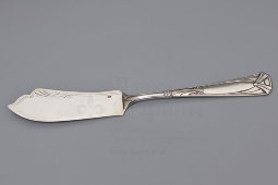 Винтажный нож для рыбы из комплекта столового серебра 800 пробы, Европа, 1950-е