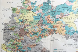 Старинная карта «Германский рейхстаг в 1898 г.», карт. зав. Я. М. Лапинера, Россия, к. 19 в.
