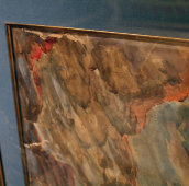 Картина «Мост над ущельем», Европа, бумага, акварель