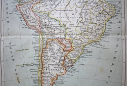 Старинная карта «Южная Америка»