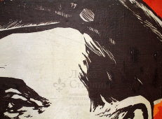 Картина портрет «Дзержинский Ф. Э.», холст, масло, багет, советская агитационная живопись, 1930-40