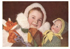 Почтовая открытка «Любимые игрушки», фото Д. Шоломович, ИЗОГИЗ, СССР, 1959 г.