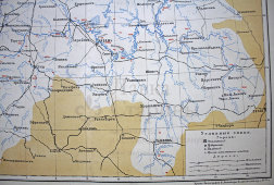 Старинная карта «Река Ока»