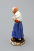 Старинная фарфоровая статуэтка «Старуха», бисквит, Гарднер, 1880-е годы