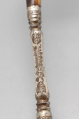 Антикварная трость с подковой на рукоятке, рог, гравировка, Златоуст, 1903 г.