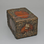 Старинная деревянная шкатулка для карточных колод «Сердце», Россия, н. 20 в.