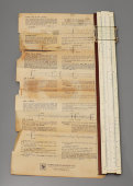 Старинная логарифмическая линейка Keuffel&Esser, модель 4053-3 в оригинальном кожаном футляре, США, 1920-е
