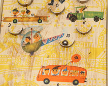 Детский настольный бильярд, пинбол «Городской транспорт», СССР, 1970-е