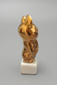 Статуэтка «Олимпийский мишка» в золотистой росписи, сувенир Олимпиады-80