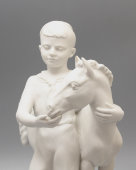 Фарфоровая статуэтка «Юный животновод», скульптор В. Ф. Богатырев, ЛФЗ, бисквит, 1950-е