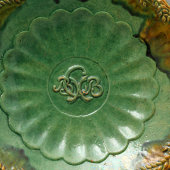 Агитационная памятная декоративная тарелка «ВСХВ», керамика, СССР, 1950-е