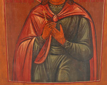 Старинная деревянная икона святой великомученицы Екатерины, Россия, 19 в.