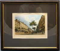 Гравюра «Париж, Итальянский бульвар», Франция, 19 век
