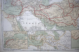 Старинная карта «Империя Александра Великого, его походы и завоевания»