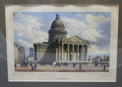 Гравюра «Париж, Пантеон», Франция, 19 век