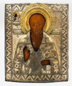 Икона «Святой Преподобный Михаил Клопский» (Новгородский), средняя полоса России, нач. 20-го века