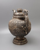 Самовар-чайник «Дракон», Китай, 2-я половина 20-го века, серебро 800 пробы, литье, чеканка, штихельная гравировка