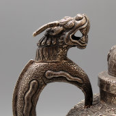 Самовар-чайник «Дракон», Китай, 2-я половина 20-го века, серебро 800 пробы, литье, чеканка, штихельная гравировка