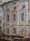 Картина «Дом Мещаниновых в Коломне», Россия, 1993 г., художник М. Г. Абакумов, холст, масло