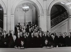 М. С. Лихачев, Ричард Никсон и Леонид Брежнев подписали в Москве договор об ограничении систем противоракетной обороны