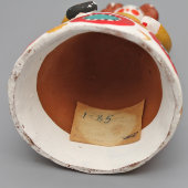 Дымковская игрушка «Барыня в кокошнике», автор Козакова, глина, Кировские ХПМ ХФ, 1970-е