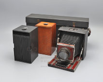 Старинный фотоаппарат для фотопластинок «Ica Wünsche Juwel» с объективами Carl Zeiss Jena и Tessar, Дрезден, Германия, 1911 г.
