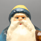 Советская новогодняя игрушка «Дед Мороз», композитный (опилочный), редкая роспись, большой размер, СССР, 1960-е