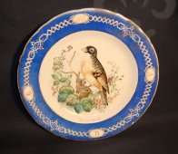 Тарелка «Юрок горный» из заказного сервиза, Россия, завод Гарднера, 19 век, фарфор, живопись