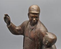Большая интерьерная скульптура «Строители» (Строитель и пионер), бронза, СССР, 1957 г.