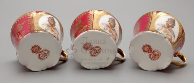 Антикварный кофейный сервиз «Бояре» в честь 300-летия дома Романовых, Гарднер, 1913 г.