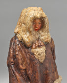 Статуэтка «Чукотская женщина» из серии «Народности России», модель П. П. Каменского, фарфор ИФЗ, 1911 г.