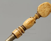 Старинный прибор для резки стекла (стеклорез) с ручкой из кости, Россия, к. 19 в.