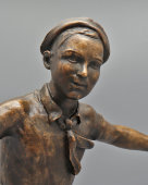 Скульптура «Пионер, бегущий», бронза, камень, СССР, 1950-е