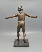 Скульптура «Пионер, бегущий», бронза, камень, СССР, 1950-е