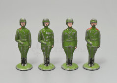 Набор оловянных солдатиков «Строй», зеленые, СССР, 1950-60 гг.
